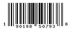 UPC barcode number 190198507938