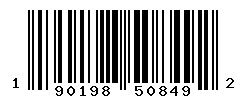 UPC barcode number 190198508492