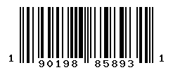 UPC barcode number 190198858931