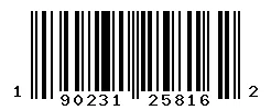 190231258162 barcode