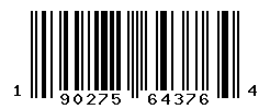 UPC barcode number 190275643764