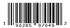 UPC barcode number 190285970492
