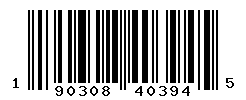 UPC barcode number 190308403945