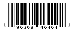UPC barcode number 190308404041