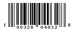 UPC barcode number 190328040328