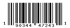 UPC barcode number 190344472431