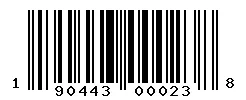 UPC barcode 190443000238