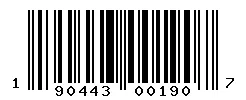 UPC barcode 190443001907