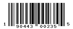 UPC barcode 190443002355