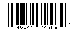 UPC barcode number 190541743662