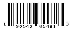 UPC barcode 190542654813