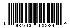 UPC barcode number 190543103044
