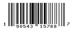 UPC barcode number 190543157887