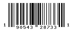 UPC barcode number 190543287331