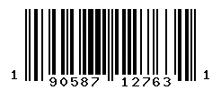 UPC 190587127631 barcode image