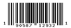 UPC barcode 190587129321