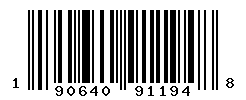 UPC barcode number 190640911948