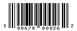 UPC barcode number 190679000262