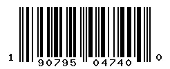 UPC barcode 190795047400