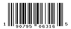 UPC barcode 190795063165