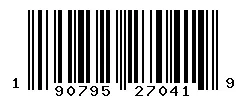 UPC barcode 190795270419