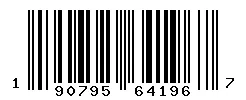 UPC 190795641967 barcode image
