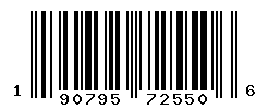 UPC barcode number 190795725506