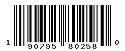 UPC barcode number 190795802580