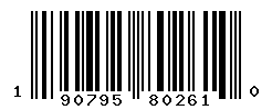 UPC barcode number 190795802610