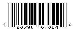 UPC barcode 190796070940