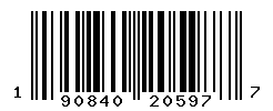 UPC barcode number 190840205977