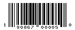 UPC barcode number 190867000050