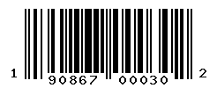 UPC barcode number 190867000302