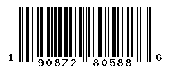 UPC barcode number 190872805886