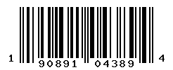 UPC barcode number 190891043894