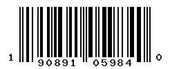 UPC barcode number 190891059840