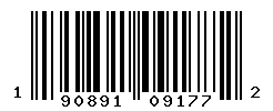 UPC barcode number 190891091772