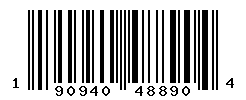 UPC barcode number 190940488904