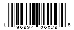 UPC barcode number 190997000395