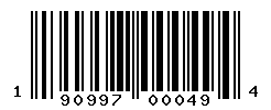 UPC barcode number 190997000494