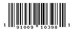 UPC barcode number 191009103981