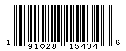 UPC barcode number 191028154346