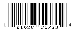 UPC barcode number 191028357334