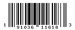 UPC barcode number 191036116183