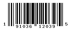 UPC barcode number 191036120395