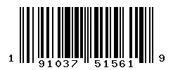 UPC 191037515619 barcode image