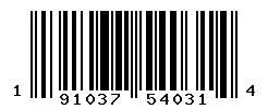 UPC barcode number 191037540314