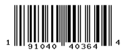 UPC barcode number 191040403644