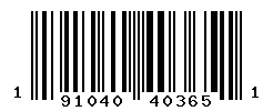 UPC barcode number 191040403651