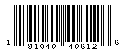 UPC barcode number 191040406126